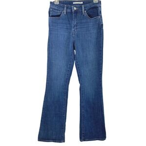 Levis 725 High Rise Jeans Womens  Size 27 Bootcut Dark Wash Denim Stretch